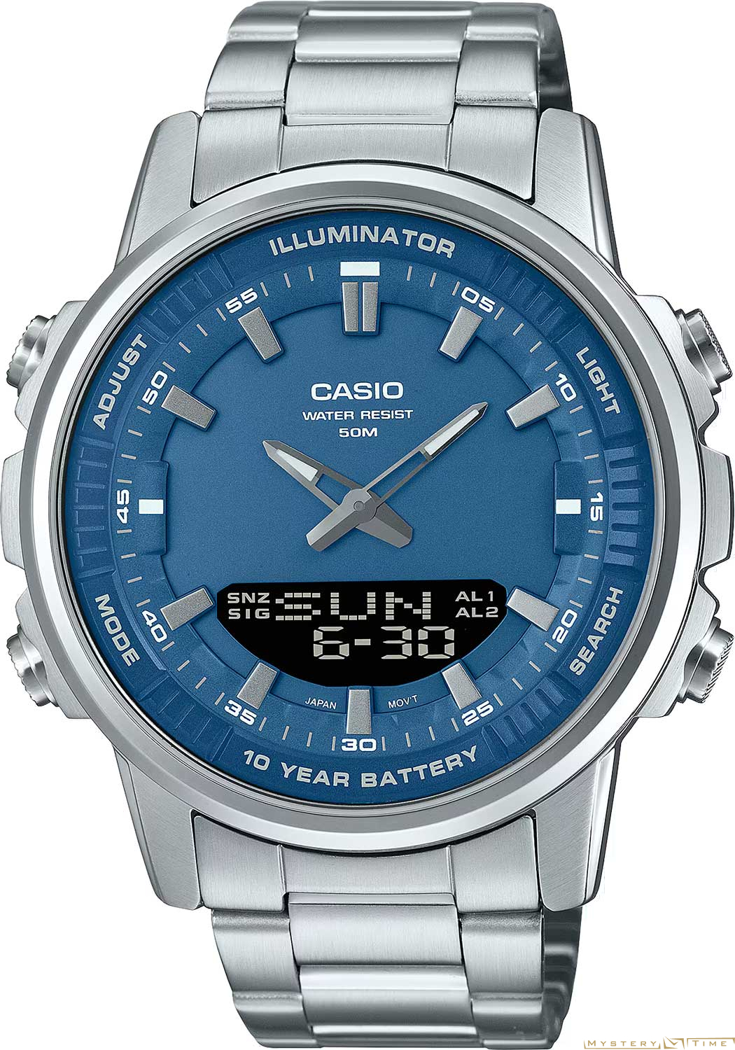 Часы японские наручные мужские кварцевые на браслете Casio AMW-880D-2A1