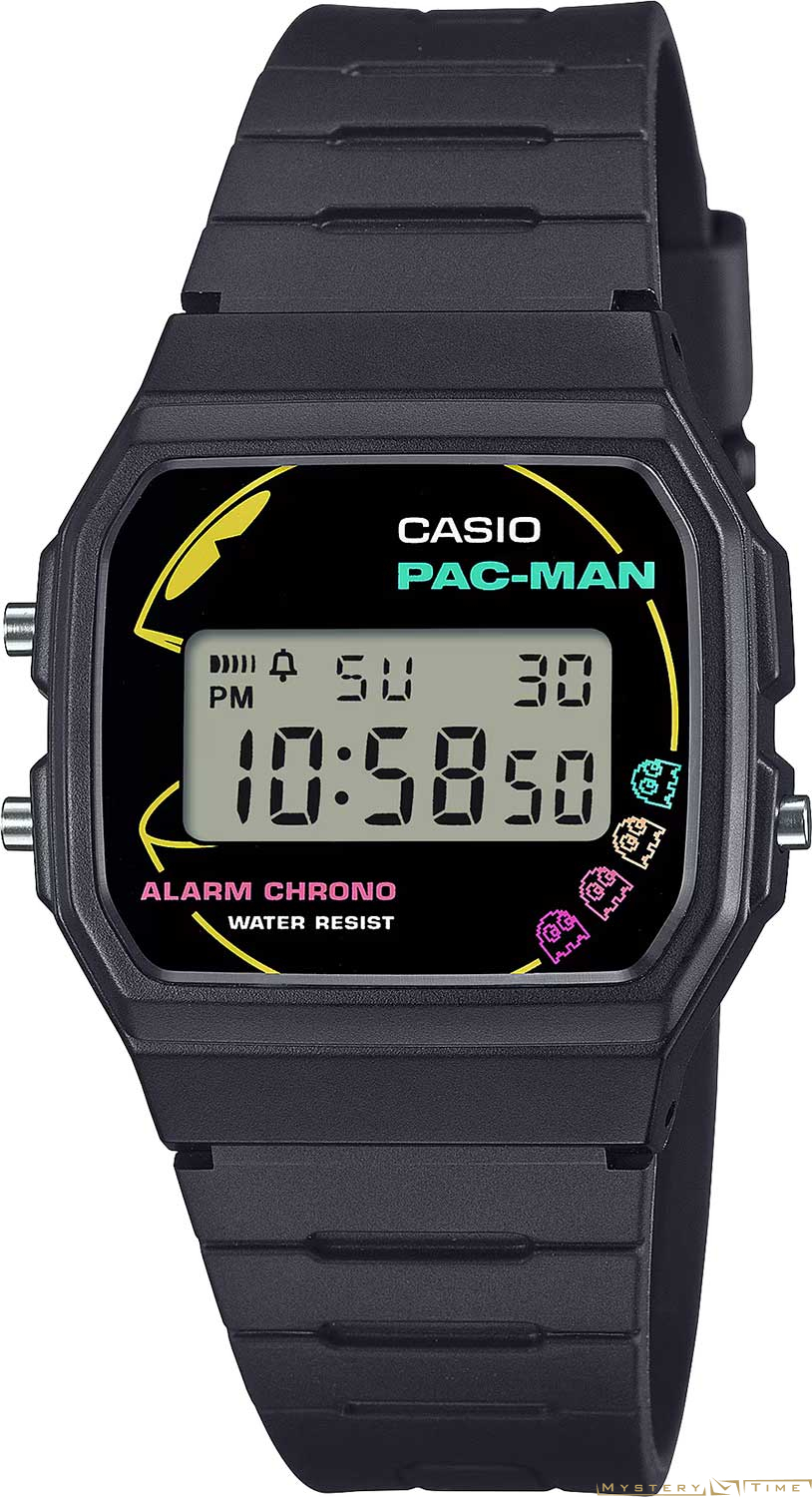 Часы японские наручные женские кварцевые на ремне Casio F-91WPC-1A Pacman