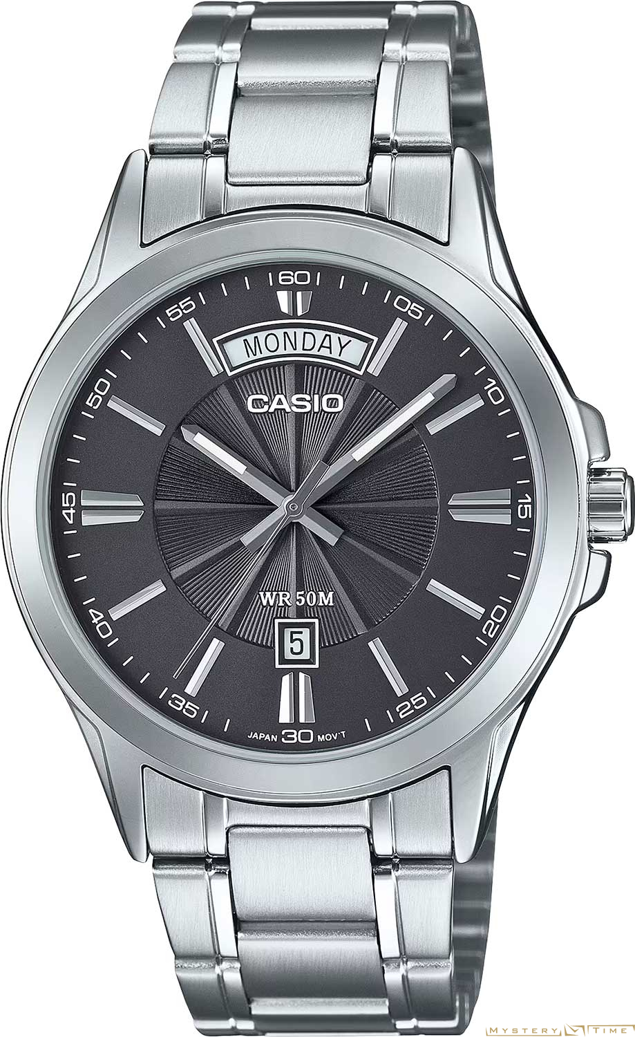 Часы японские наручные мужские кварцевые на браслете Casio MTP-1381D-8A